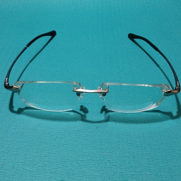 OGA Gunmetal/Blue Rimless Drillmount Frames - Picture 2 of 8